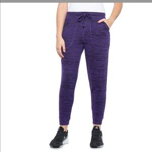 Purple Absolutely Fit Space Dye Joggers, brand new